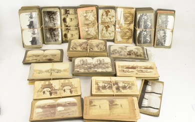 A large collection of photographic stereoscopic cards mainly by...