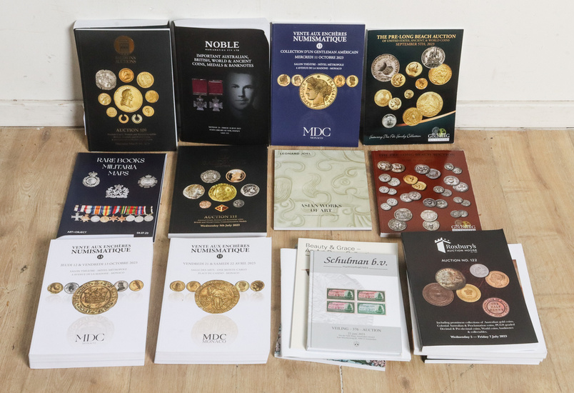 A large collection of quality numismatic auction catalogues, primarily 2023...