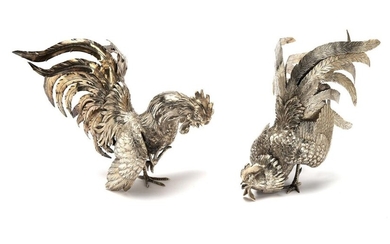 A pair of German silver cockrells