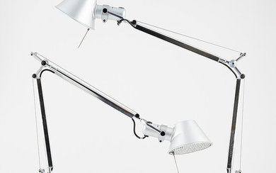 A pair of 'Tolomeo' desktop lamps by Michele De Lucchi & Giancarlo Fassina for Artemide.