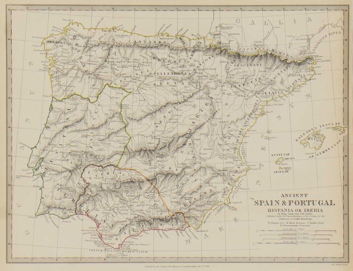 A set of four maps of Spain (3) and Portugal (1)