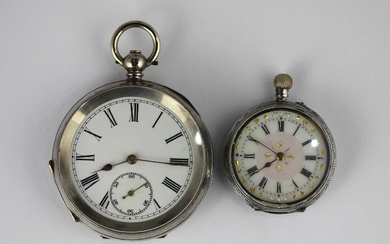 A silver cased key wind open faced gentleman's pocket watch