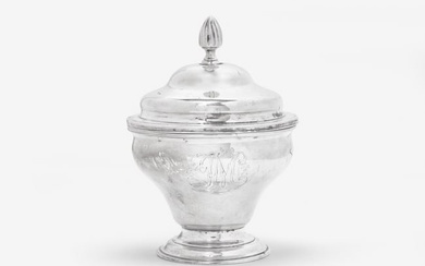 A silver covered sugar bowl, Samuel Richards, Jr. (c. 1765-1827), Philadelphia, PA, circa 1795