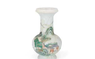 A small Chinese enamelled vase Late Qing dynasty/Republic period Enamelled throughout with...