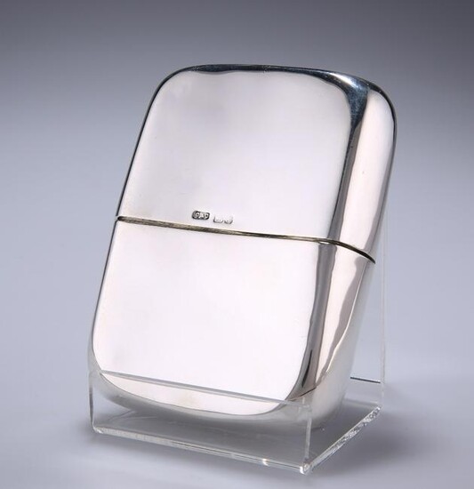 AN EDWARDIAN SILVER HIP FLASK by Cohen & Charles