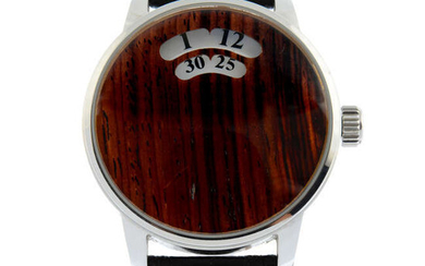 ANGULAR MOMENTUM - a stainless steel Axis/XVI Dalbergia Digital wrist watch, 42mm.