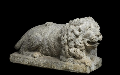 ARTISTA DEL XVI SECOLO Lion in carved stone.