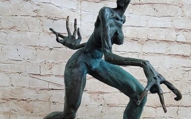 Abstract Female Figure Bronze Sculpture