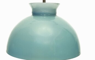 Adrasia. Lampe de table en verre extramicata dans les tons verts aquatiques. 1950, Structure en...