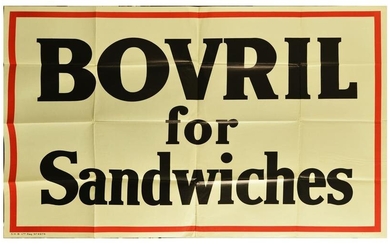 Advertising Poster Bovril Beef Hot Drink Sandwiches