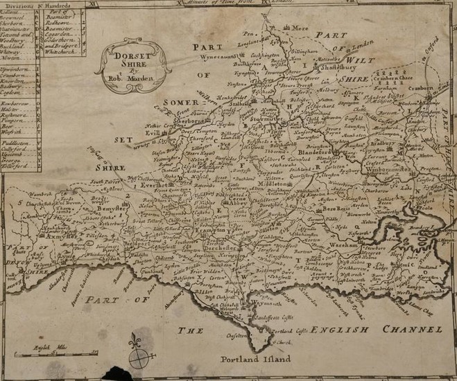 After Robert Morden (c.1650-1703) British. "Dorset