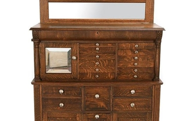American Cabinet Co. Neoclassical Style Carved Oak Type