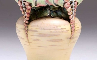 Amphora Teplitz Reticulated Wisteria Vase c1905