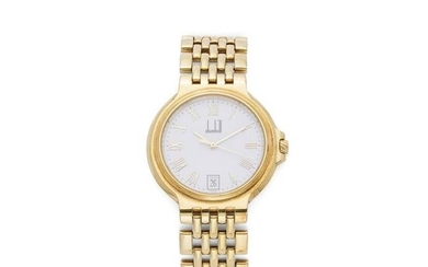 An 18ct gold wristwatch, by Dunhill