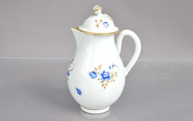 An 18th Century first period Worcester sparrows beak jug and cover