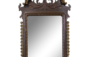 An American Federal Style Carved Mahogany and Parcel Gilt Mirror