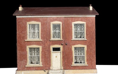An English painted wooden dolls’ house circa 1900