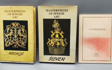 An assortment of 3 books about Jewish and Russian art