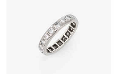 An eternity ring with fine brilliant-cut diamonds