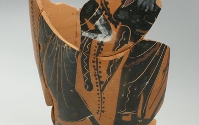 Ancient Greek Pottery Attic black-figure fragmented lekythos, 14 cm EX-PIERRE BERGÉ