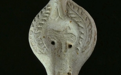 Ancient Roman Pottery Legionary oil lamp with Aquila