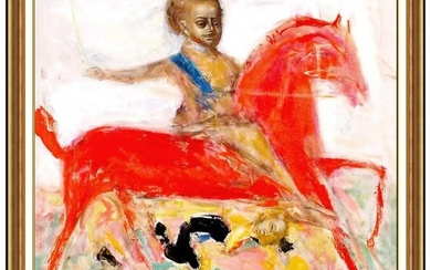 Andrei Medvedev Large Oil Painting On Canvas Original Signed Portrait Horse Art