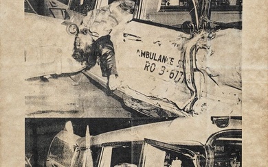 Andy Warhol (1928 Pittsburgh - 1987 New York) "Ambulance Disaster (accident d'ambulance). Titre original Sérigraphie...