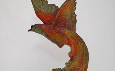 Antique Bird of Paradise Cast Iron Doorstop