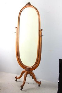 Antique Mahogany Cheval Dressing Mirror