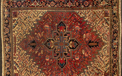 Antique Persian Heriz Wool Rug