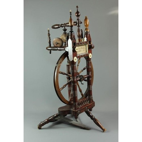 Antique Spinning Wheel. The upright treadle-driven spinning ...