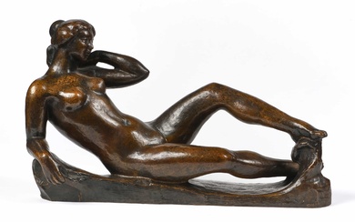 Aristide MAILLOL (1861-1944) Etude pour le monument à Paul Cézanne, 1912-1925 Epreuve en bronze à...