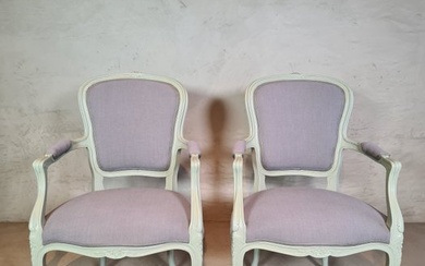Armchairs and convertible (2) - Louis XV Style - Linen - 19th century