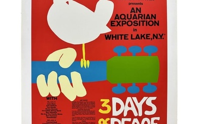 Arnold Skolnik (American, 1937-2022) Woodstock Silkscreen Poster