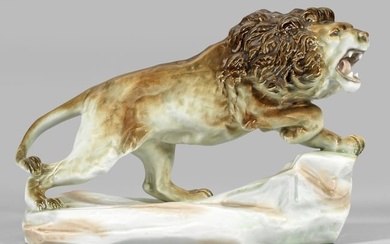 Art Déco-Tierfigur "Schreitender Löwe"