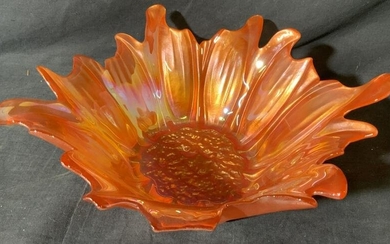 Art Glass Floral Form Bowl