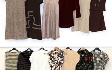 Assorted Circa 1950/60 Ladies' Day Wear, comprising Maurice Henri burgundy...