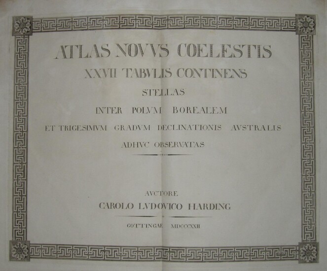 Atlas novus coelestis XXVII tabulas continens stellas inter polum borealem et trigesimum gradum declinationis australis ad huc observatas