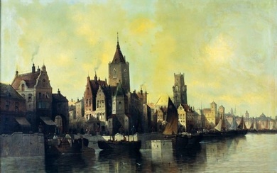 August von Siegen (German,1850-1920s) oil painting antique