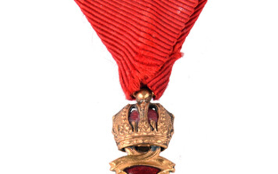 Austria-Hungary: Cross of Merit in Gold with Crown