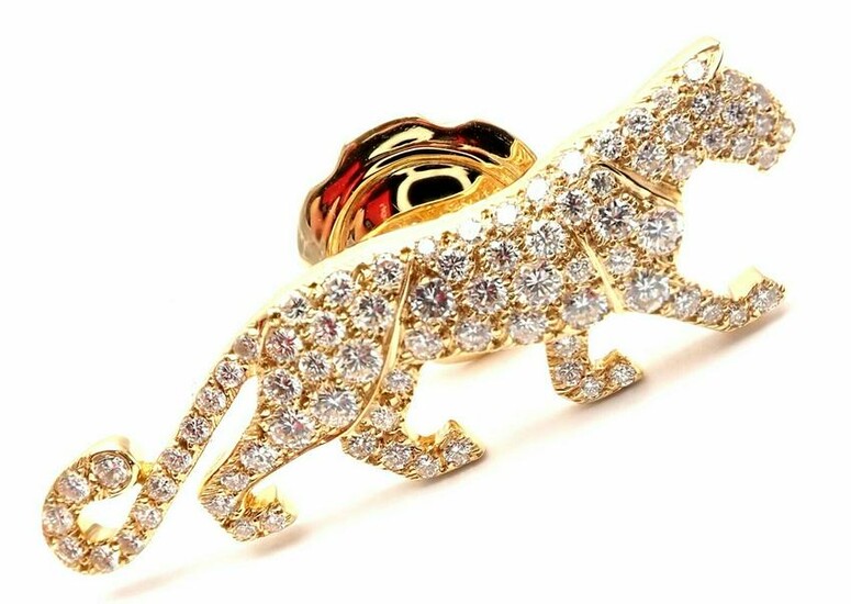 Authentic! Cartier Panther Panthere 18k Yellow Gold All