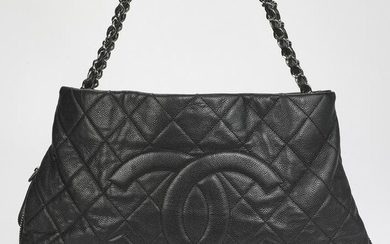 Authentic Chanel Quilted Leather Collapsible Tote