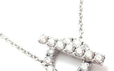 Authentic! Hermes 18k White Gold Diamond IO Finesse