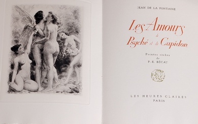 BECAT. LA FONTAINE (Jean de) "Les amours de Psyché et Cupidon" Pointes sèches de P.-E....