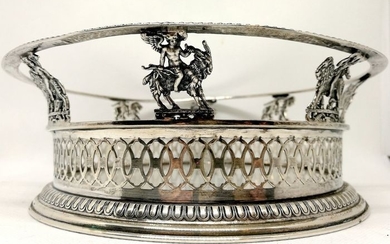 Basket for Bread or Fruit - .800 silver - Italy - Second half 20th century