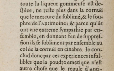 Béguin (Jean) Les Elemens de chymie, rare first edition, Paris, Mathieu le Maistre, 1615.
