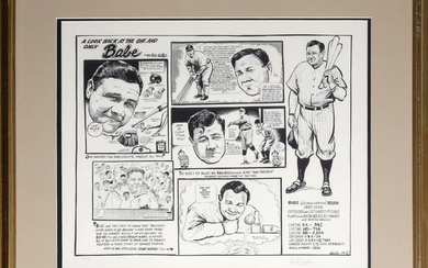 Bill Gallo, A Look Back: Babe Ruth, Lithograph