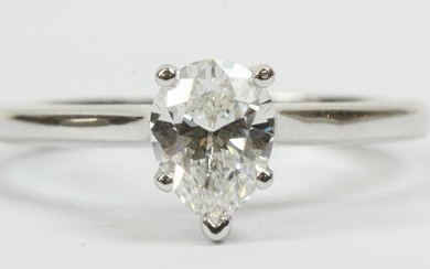 Brilliant Cut Pear Shaped Diamond Ring