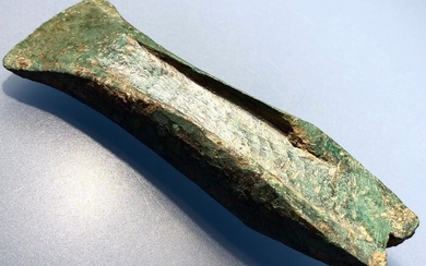 Bronze Age Bronze Very Rare Type of Axe with an ''Emerald'' like Green Natural Patina