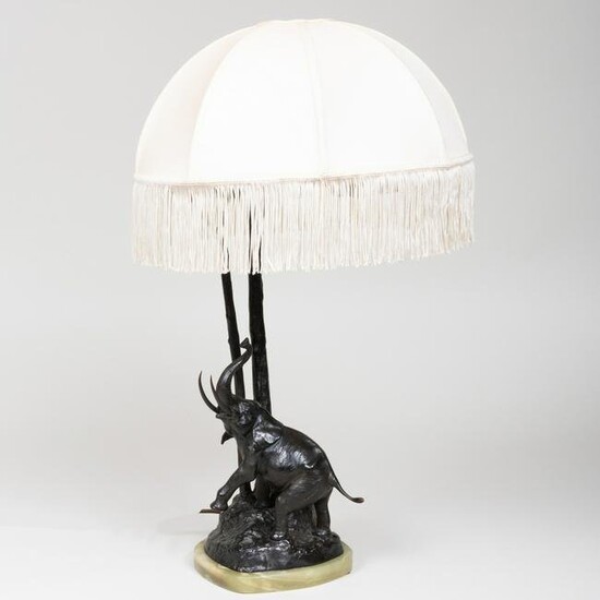 Bronze Elephant Table Lamp